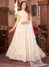 Peach Colour Nityam Fashion Heavy Wedding Wear Embroidery Work Anarkali Salwar Suit Collection 607